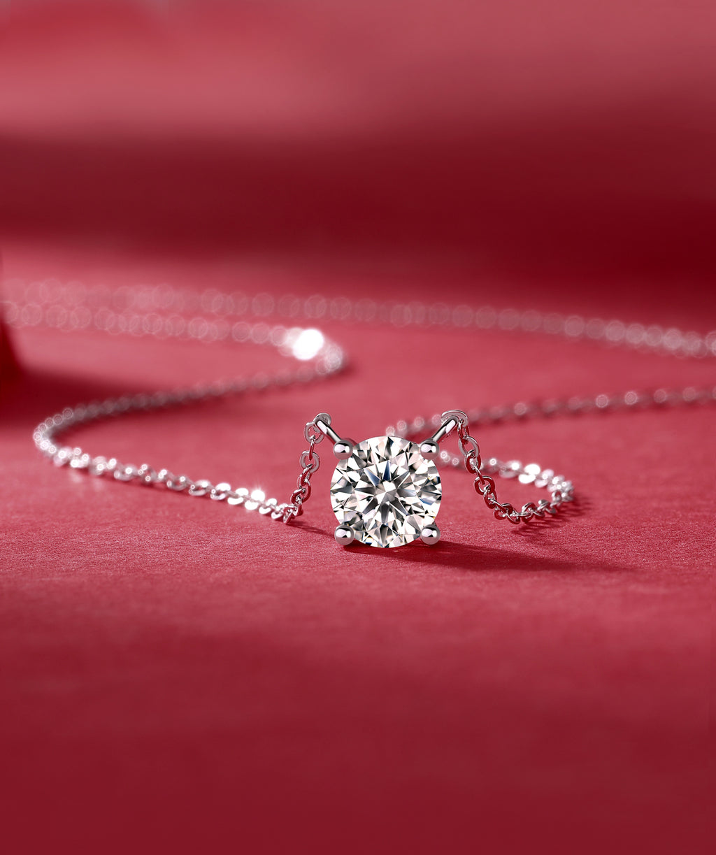 Lumière Moissanite Necklace | S925 Sterling Silver Pendant