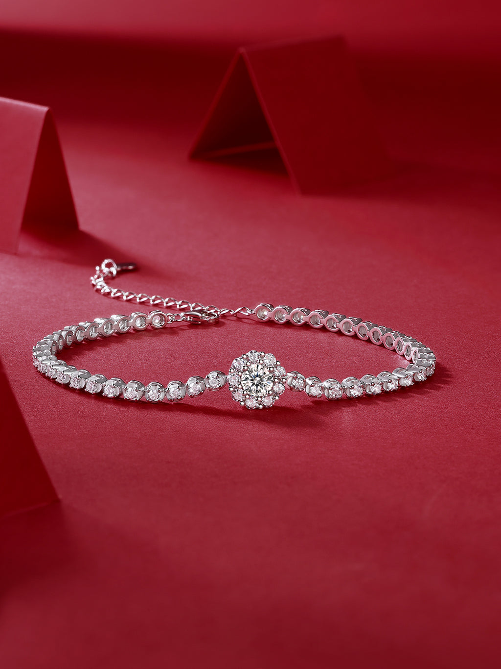 925 Sterling Silver Tennis Bracelet for Women – Round Cut Diamond Look Bracelet | Elegant Minimal Jewelry