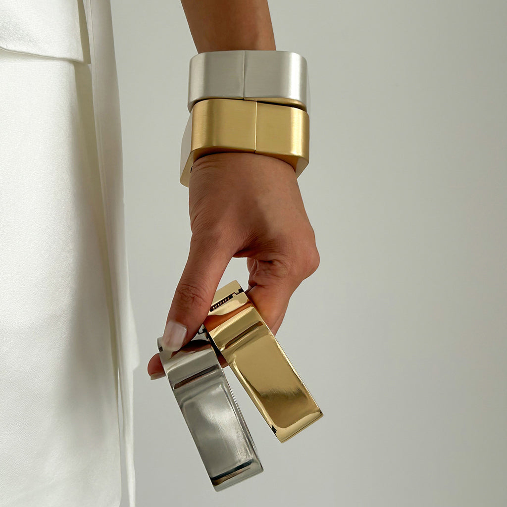 Chunky Gold Cuff Bracelet for Women – Bold Minimalist Statement Jewelry
