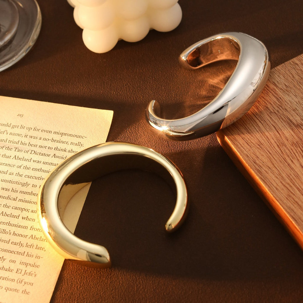 Curved Open Cuff Bracelet