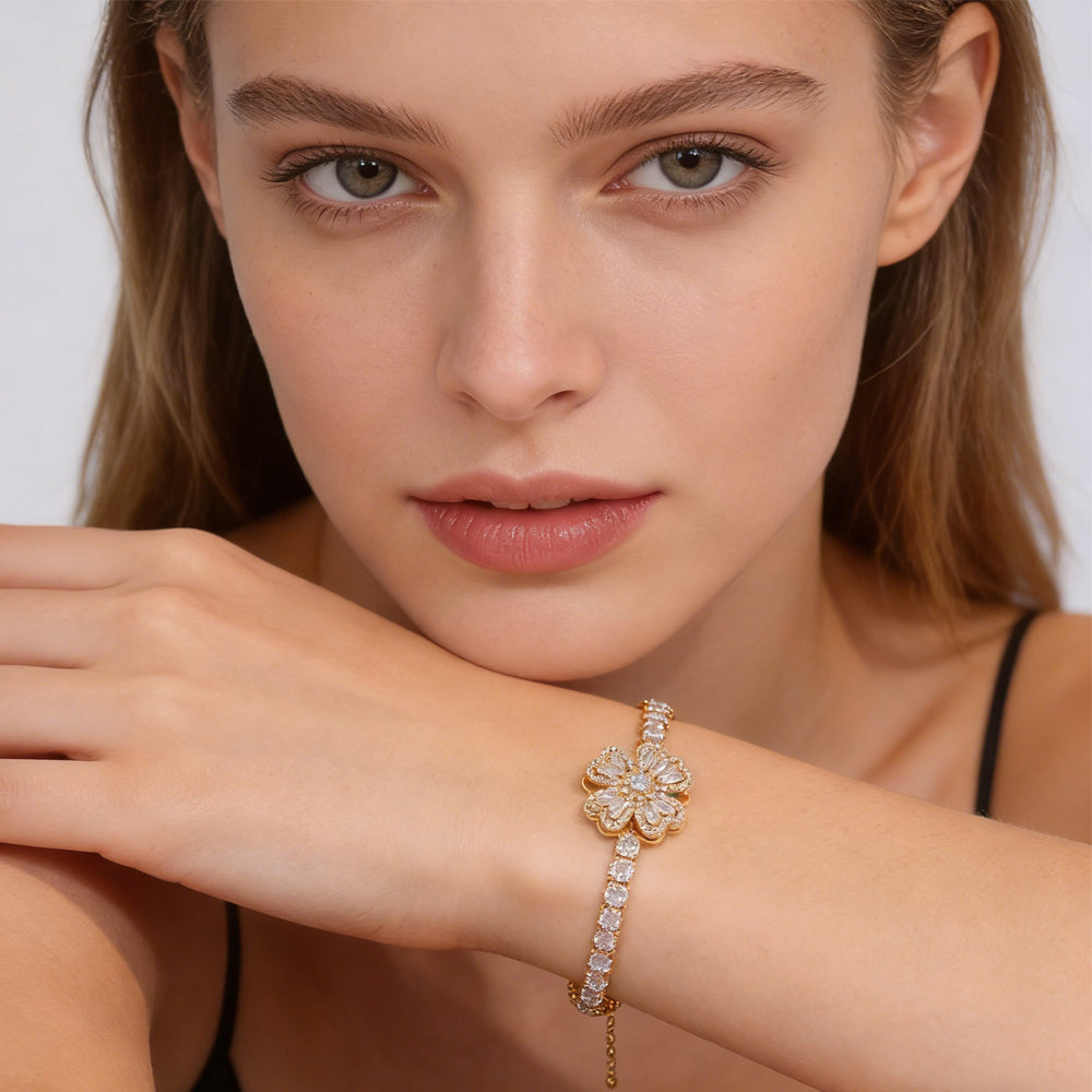 Infinity Heart Zirconia Bracelet | Sterling Silver Gift