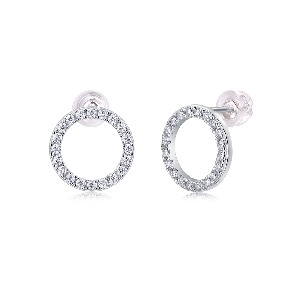 Moissanite Silver Earrings Set | Luxury Diamond