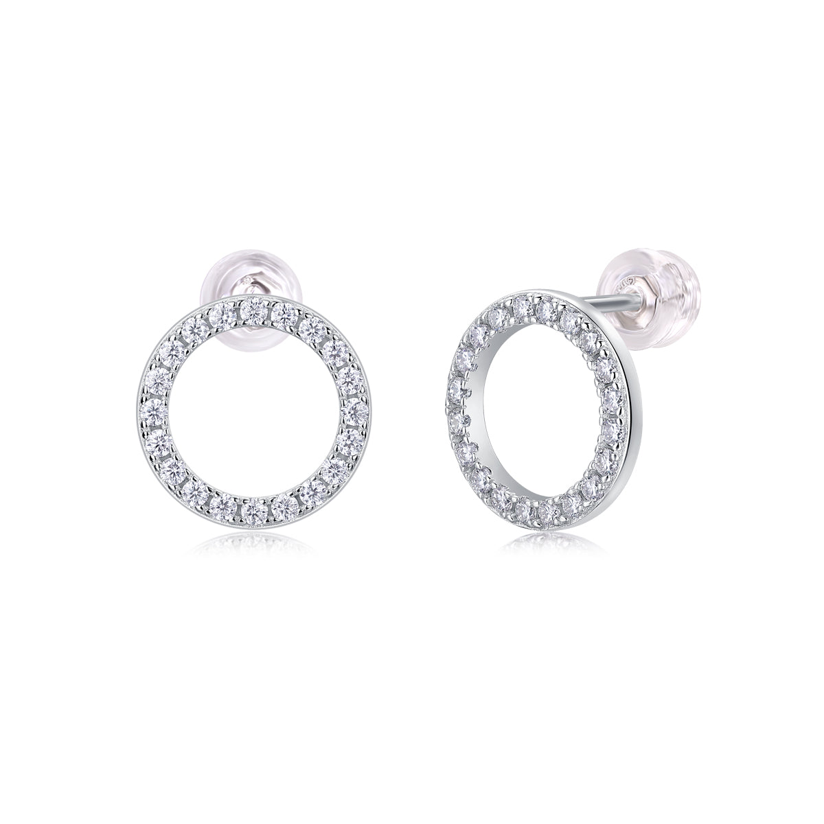 Moissanite Silver Earrings Set | Luxury Diamond