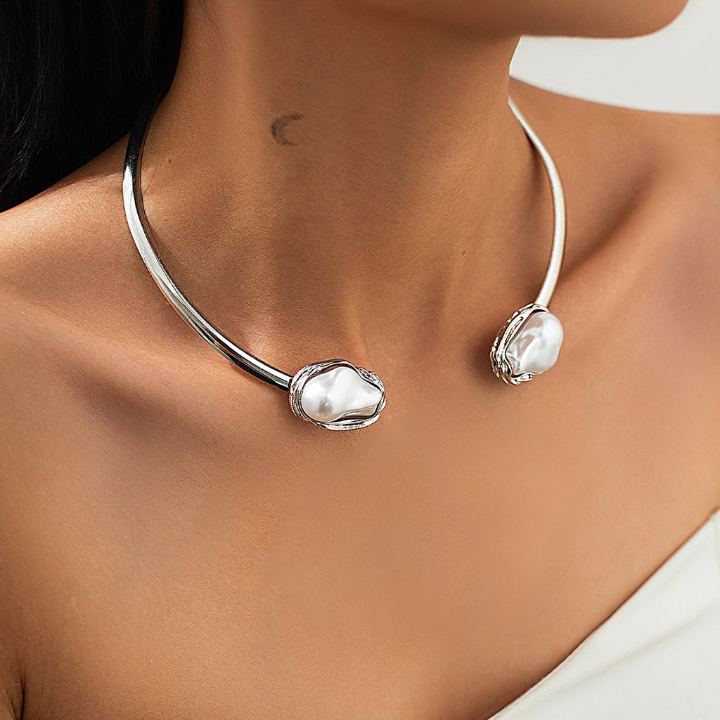 Luxury Gold Baroque Pearl Jewelry Set – Timeless Elegance for Modern Women