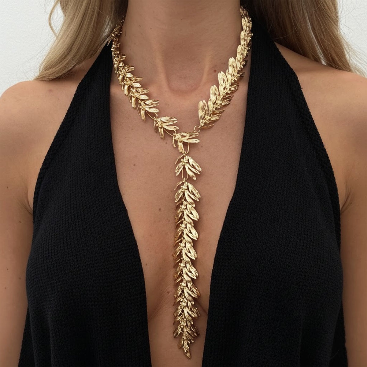 Wheat-Ear Tassel Y-Necklace | Statement Jewelry