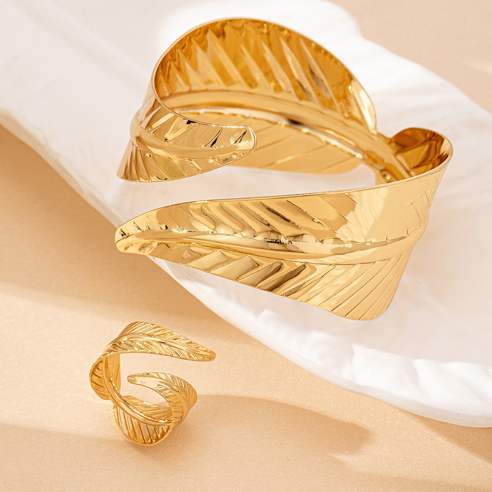 Geometric Open Cuff Bracelet | Modern Statement