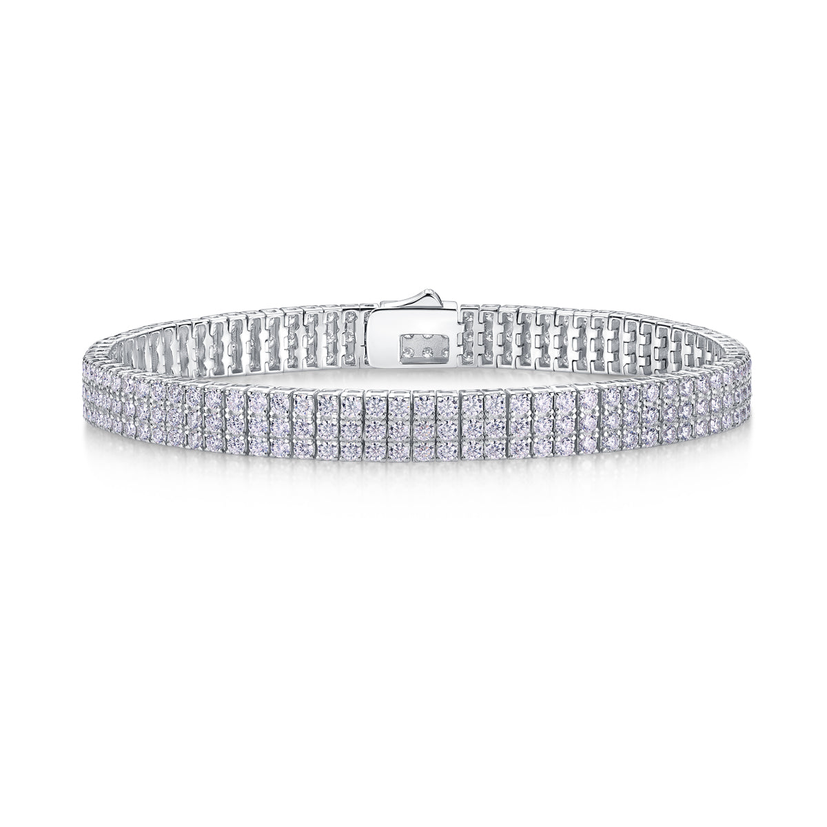 925 Sterling Silver Tennis Bracelet for Women – Multi Row Diamond Look Bracelet | Luxury Statement Jewelry