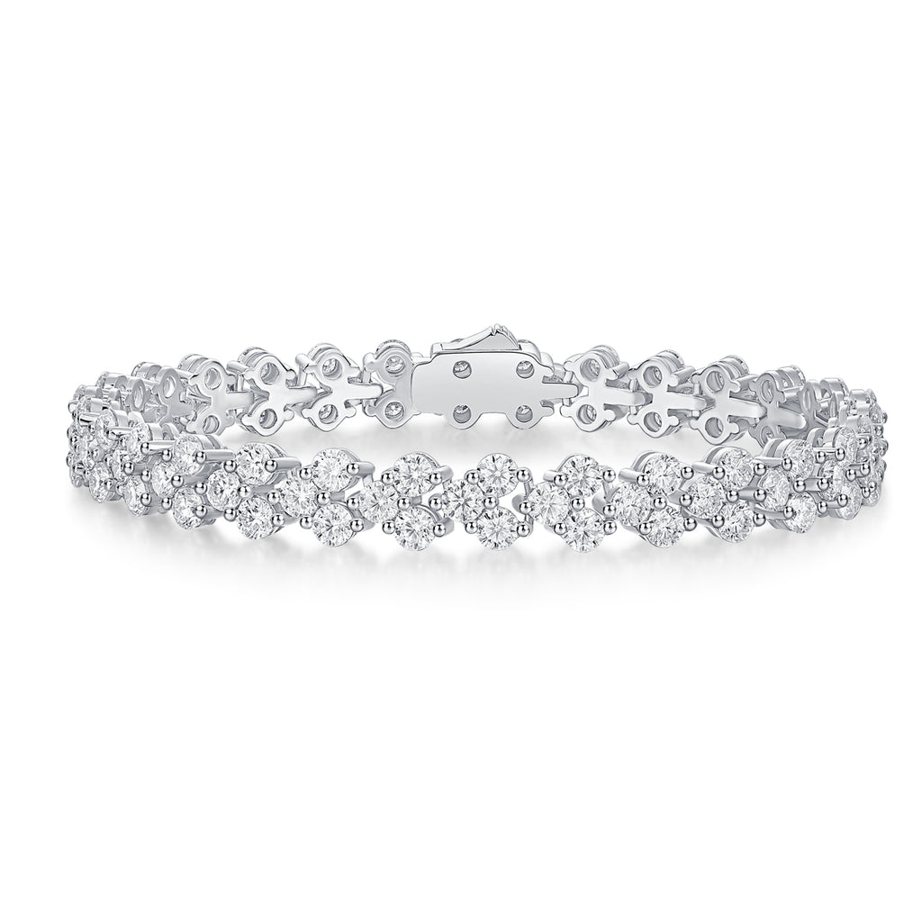 925 Sterling Silver Tennis Bracelet – Elegant Diamond Look Luxury Jewelry for Women