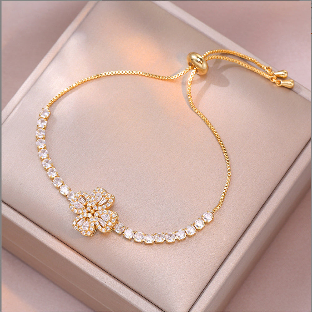 Infinity Heart Zirconia Bracelet | Sterling Silver Gift