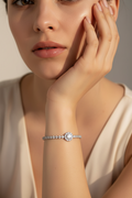 925 Sterling Silver Tennis Bracelet for Women – Round Cut Diamond Look Bracelet | Elegant Minimal Jewelry