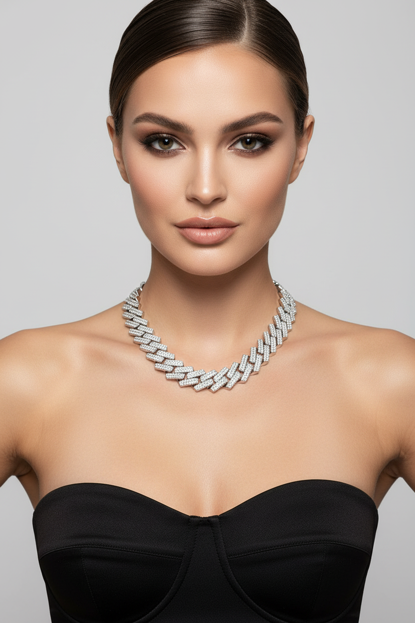 925 Sterling Silver Cuban Link Necklace unisex – Iced Out Luxury Chain | Statement Jewelry