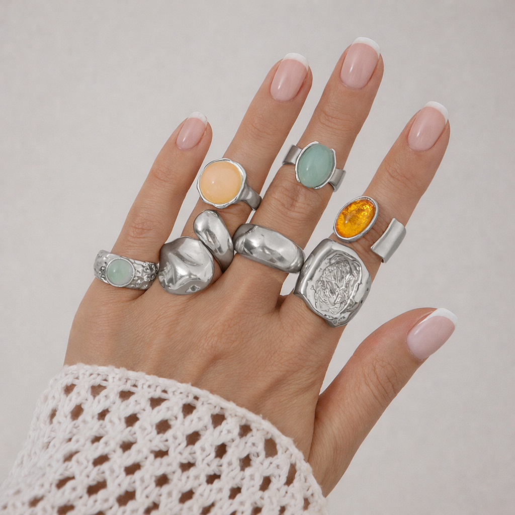 Enchanted Stack | Gemstone Ring Collection