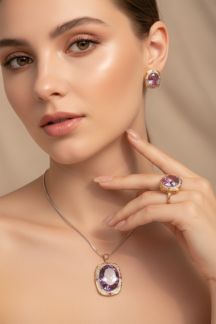 Eternal Bloom | Dried Rose Jewelry Set
