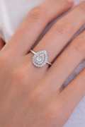 Grandeur Moissanite Ring Set | Large Stone S925 Silver
