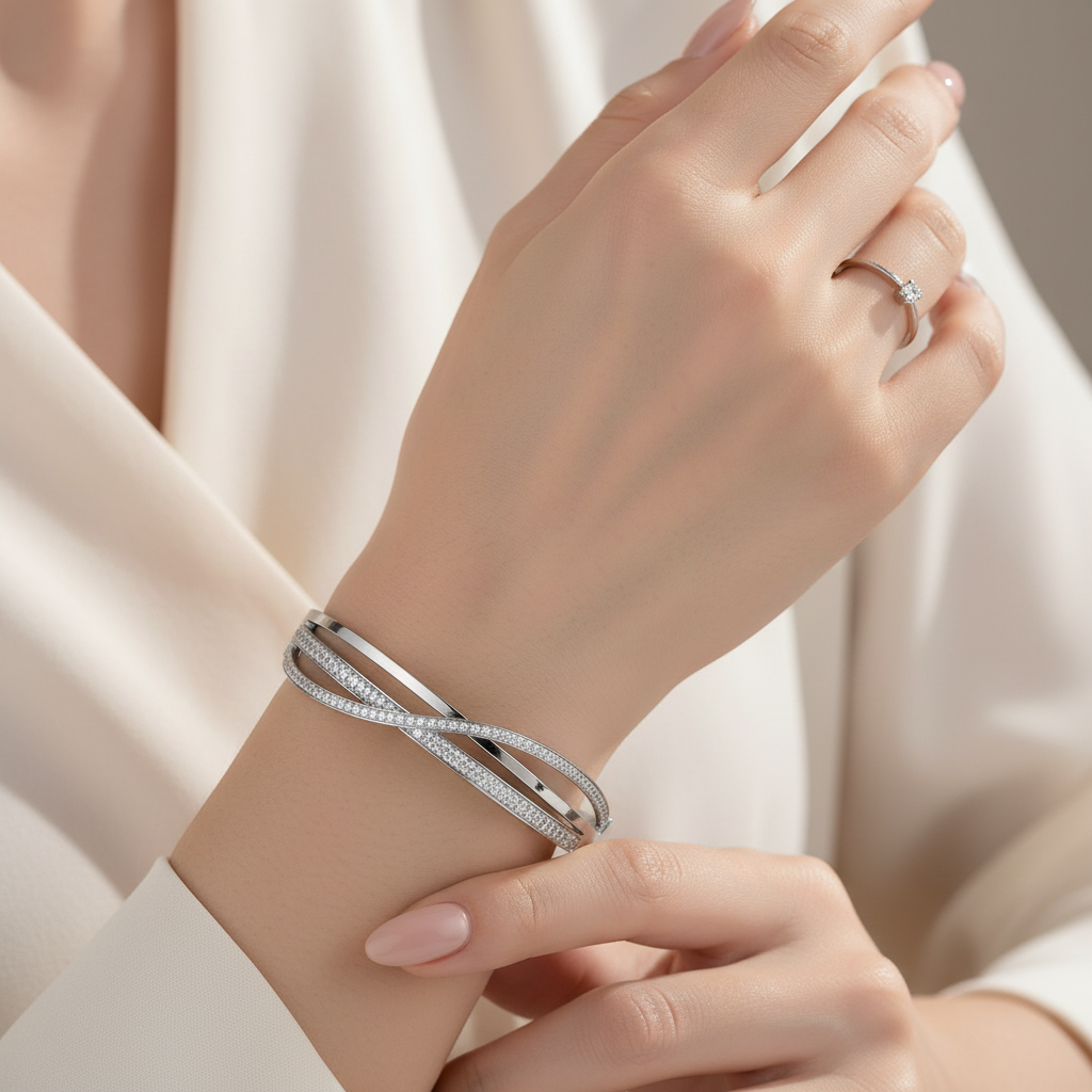Silver Bangle Model