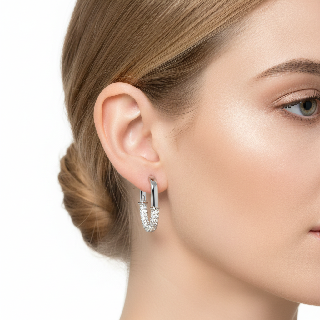 Modern Lines | Geometric Hoop Earrings