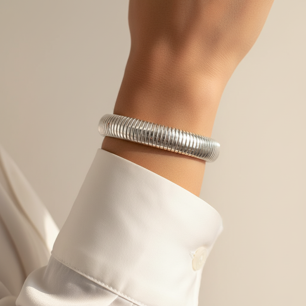 Gold Snake Chain Stretch Bracelet