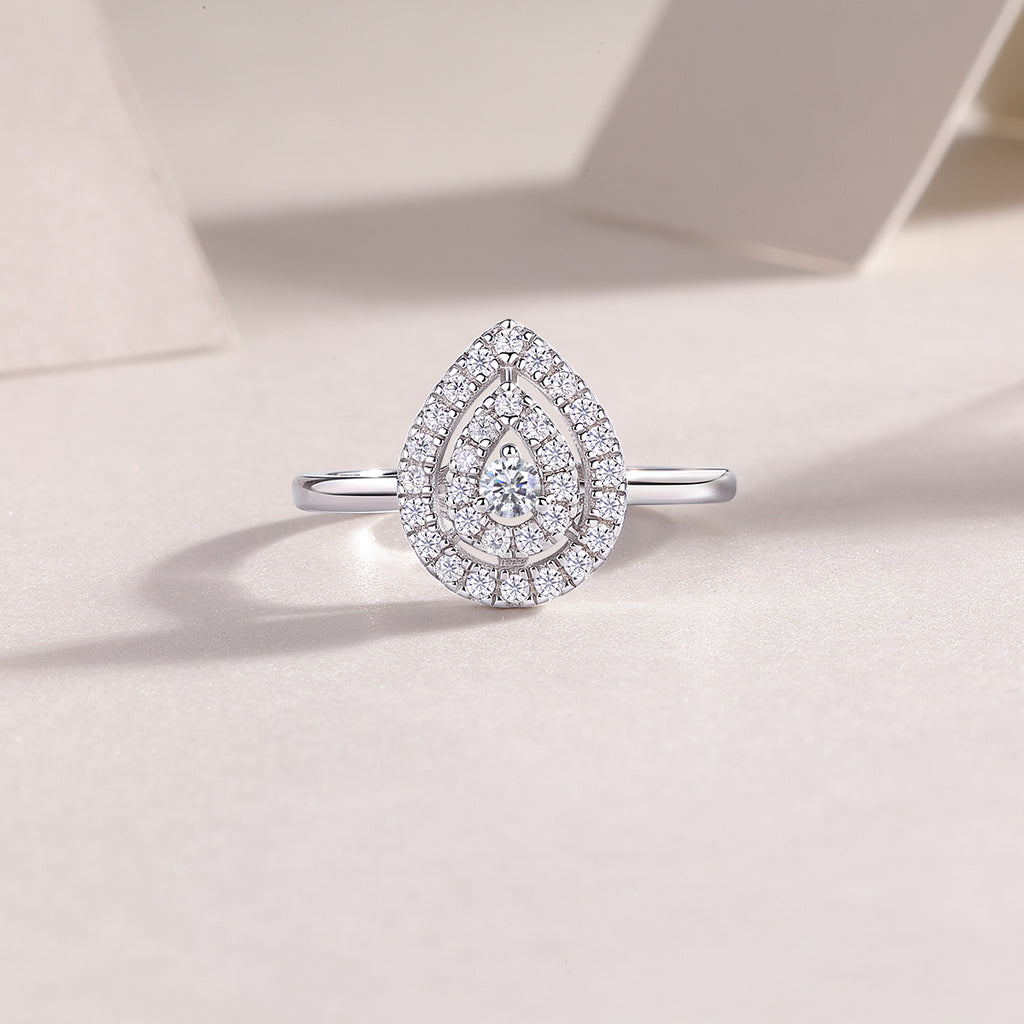 Grandeur Moissanite Ring Set | Large Stone S925 Silver