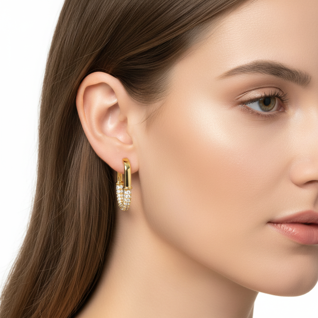 Modern Lines | Geometric Hoop Earrings